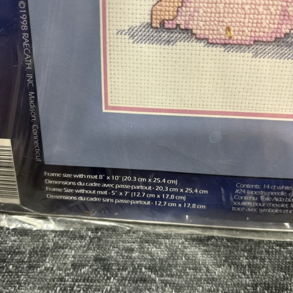 Designs Counted Cross Stitch Kit Little Girl JESUS LOVES ME w/Mat SEALED